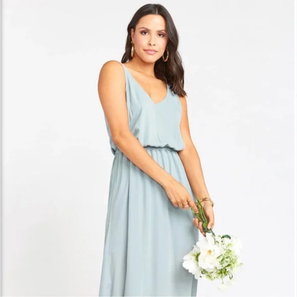 silver sage crisp bridesmaid dresses Sage Green Bridesmaid Jenn Maxi Dress Silver Sage Crisp New Show Me Your  Mumu Silver Sage